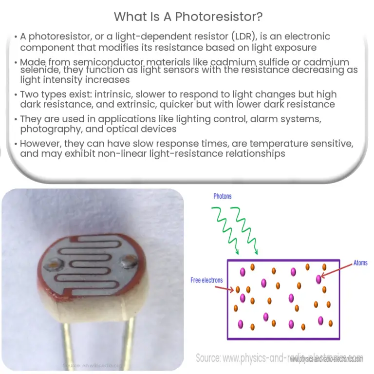 Light Dependent Resistors (LDRs) How it works, Application & Advantages