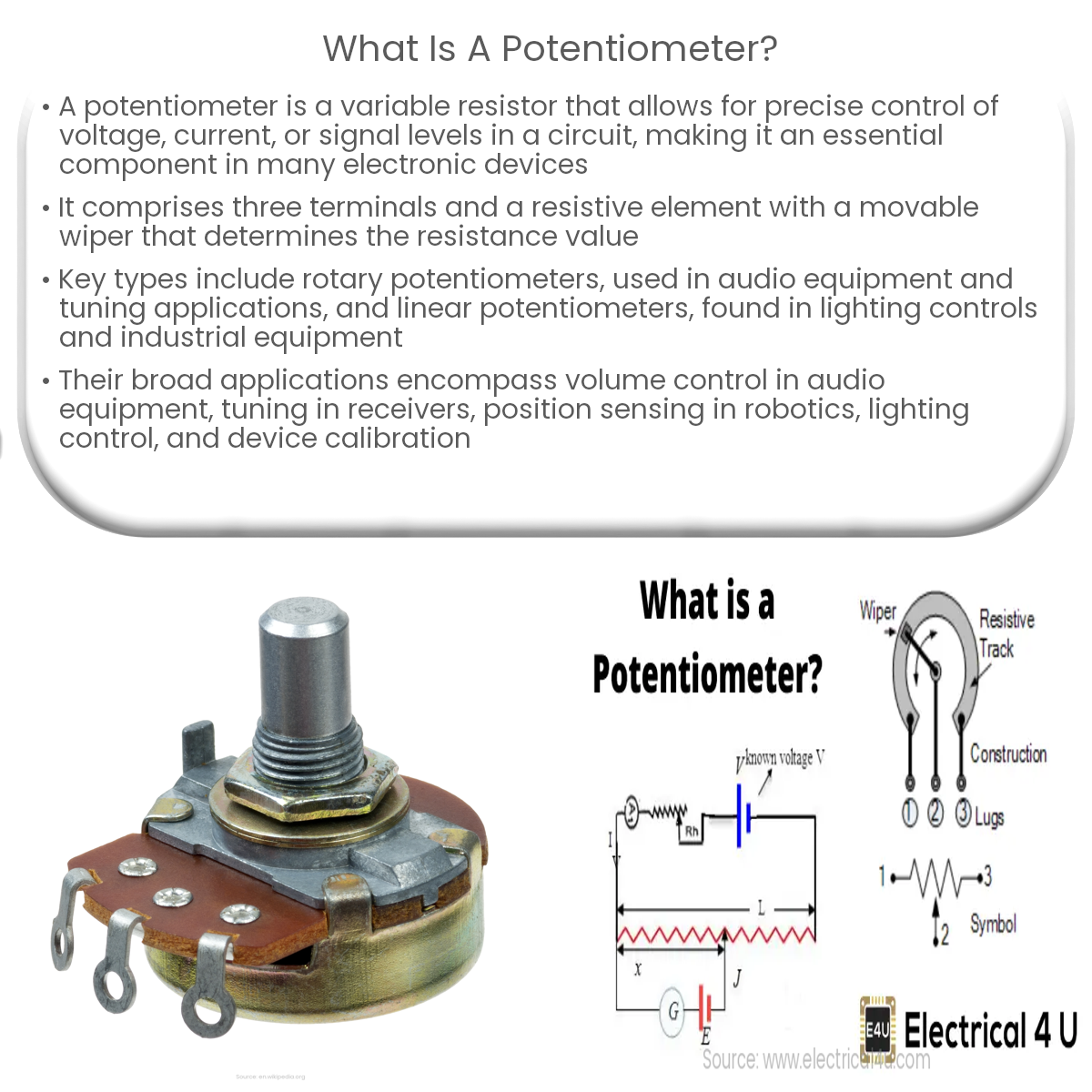 What is a potentiometer?