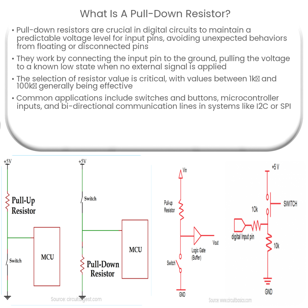 How do I use pull-up and pull-down resistors in a circuit?