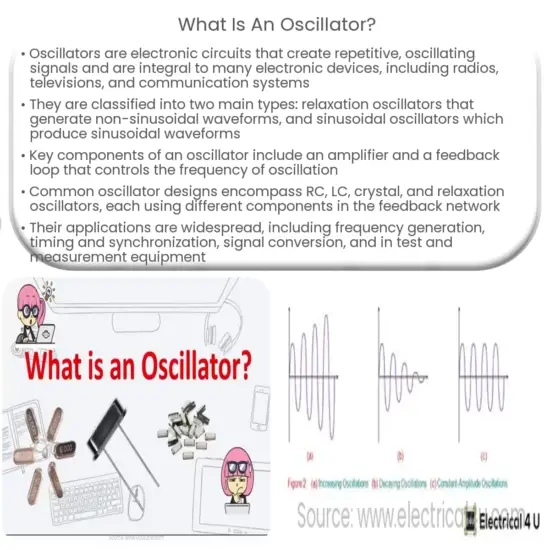 How does a capacitor work in a relaxation oscillator?