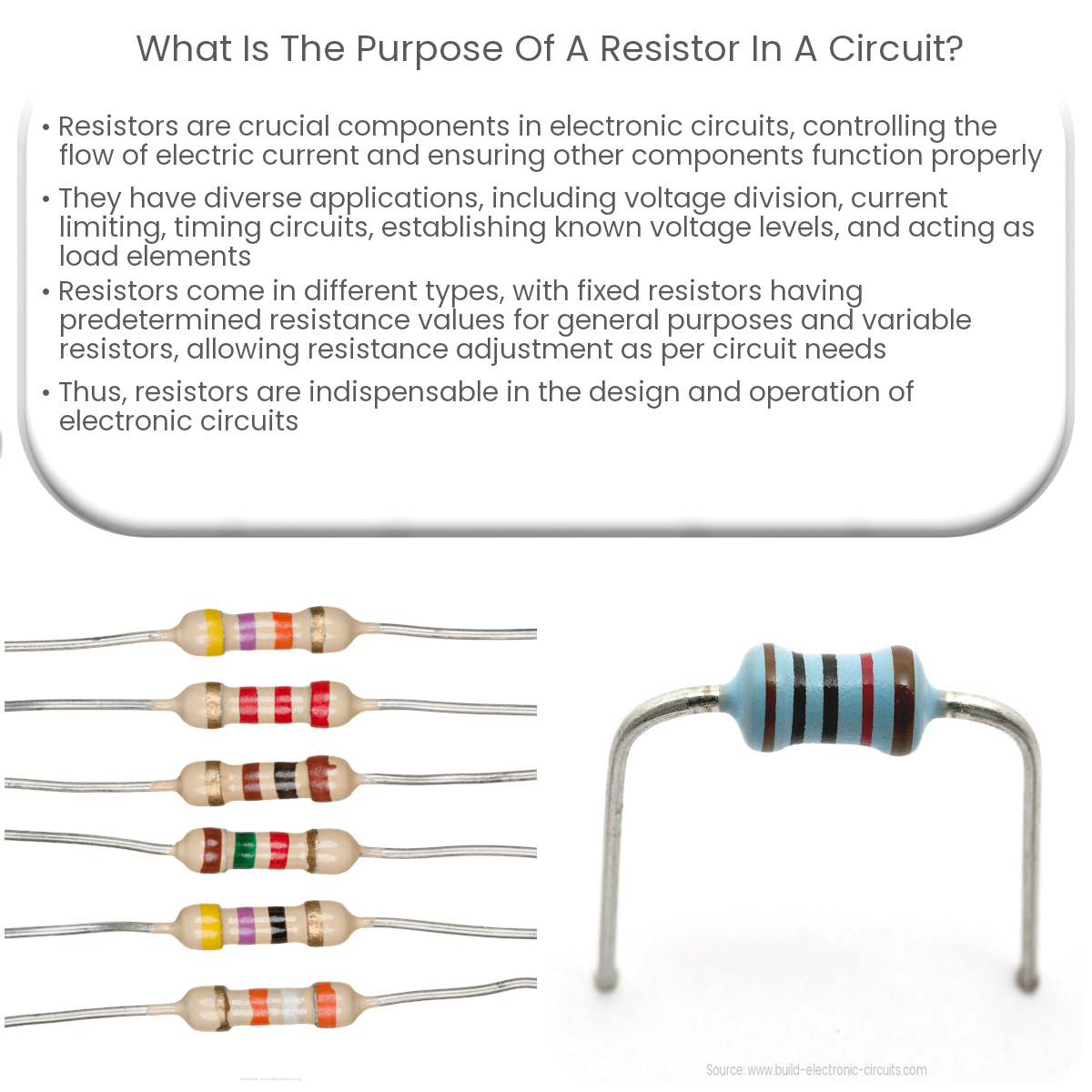 What is the purpose of a resistor in a circuit?