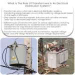 Qual é o papel dos transformadores em um sistema de distribuição elétrica?