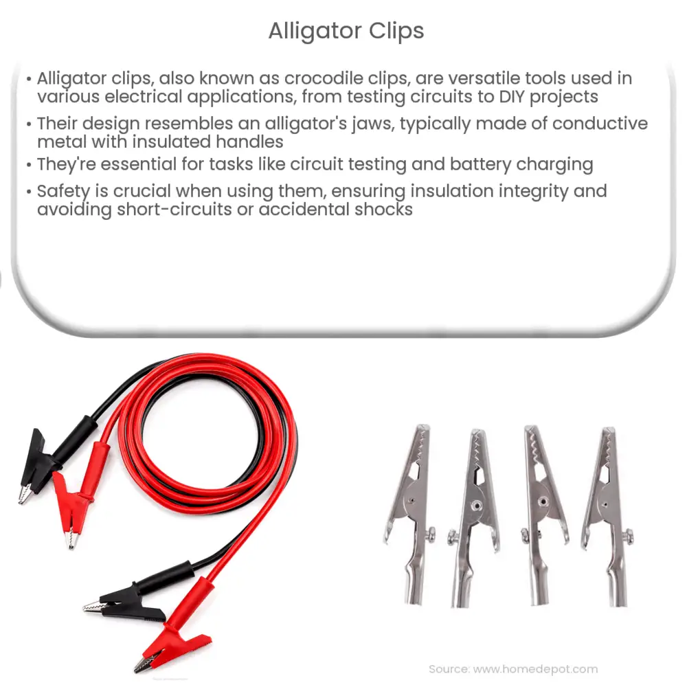 Alligator Clips How it works, Application & Advantages, alligator clip 