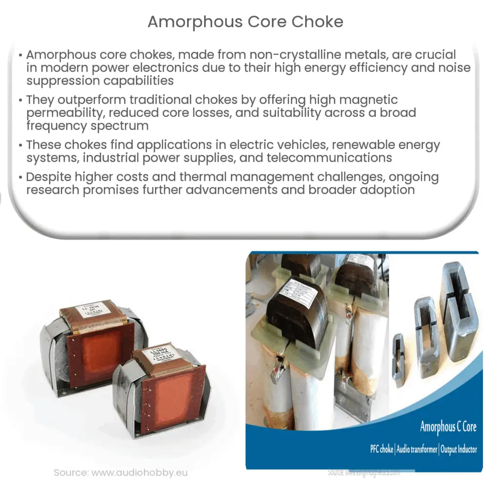 Amorphous core choke