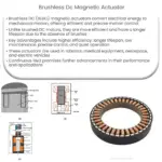 Brushless DC magnetic actuator