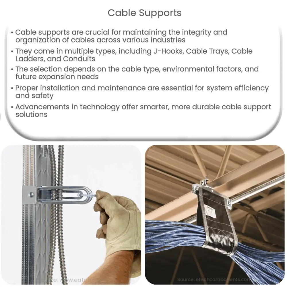 Construct for cable support systems cable filling