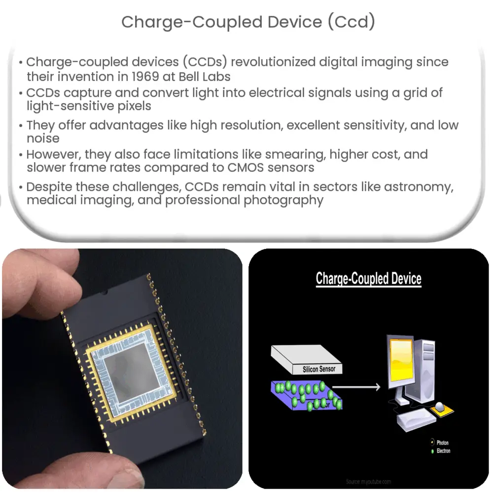 Charge-coupled device (CCD) | How it works, Application & Advantages