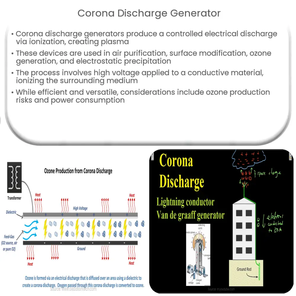 Corona discharge generator