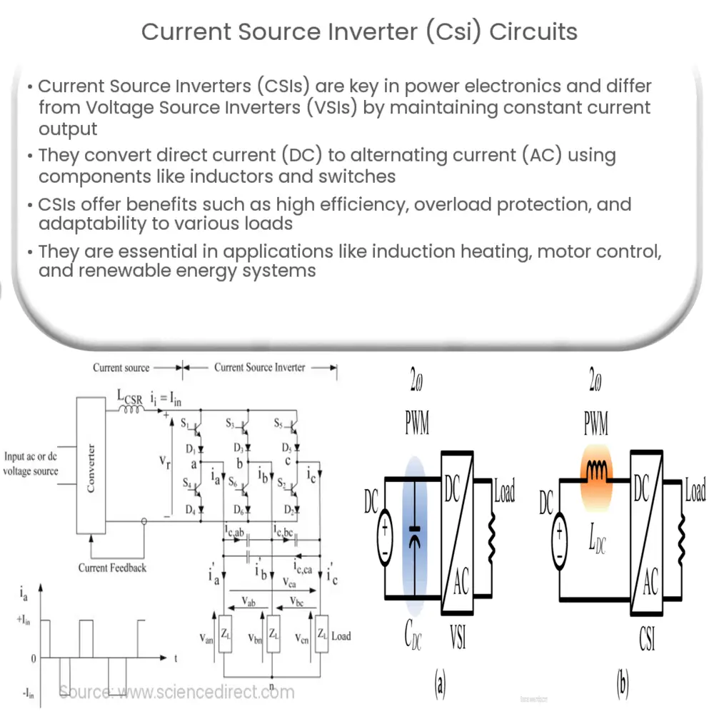 Current source inverter csi circuits how it works application