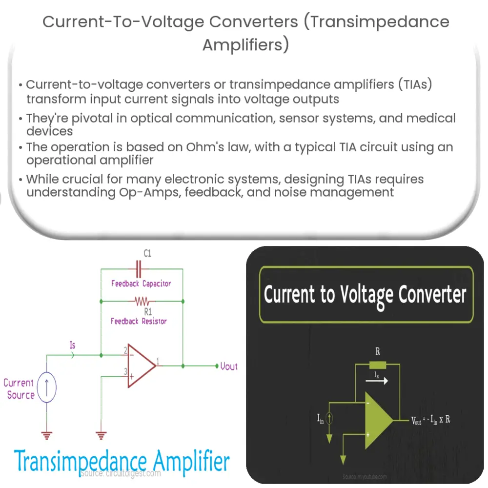 Current-to-Voltage Converters (Transimpedance Amplifiers)
