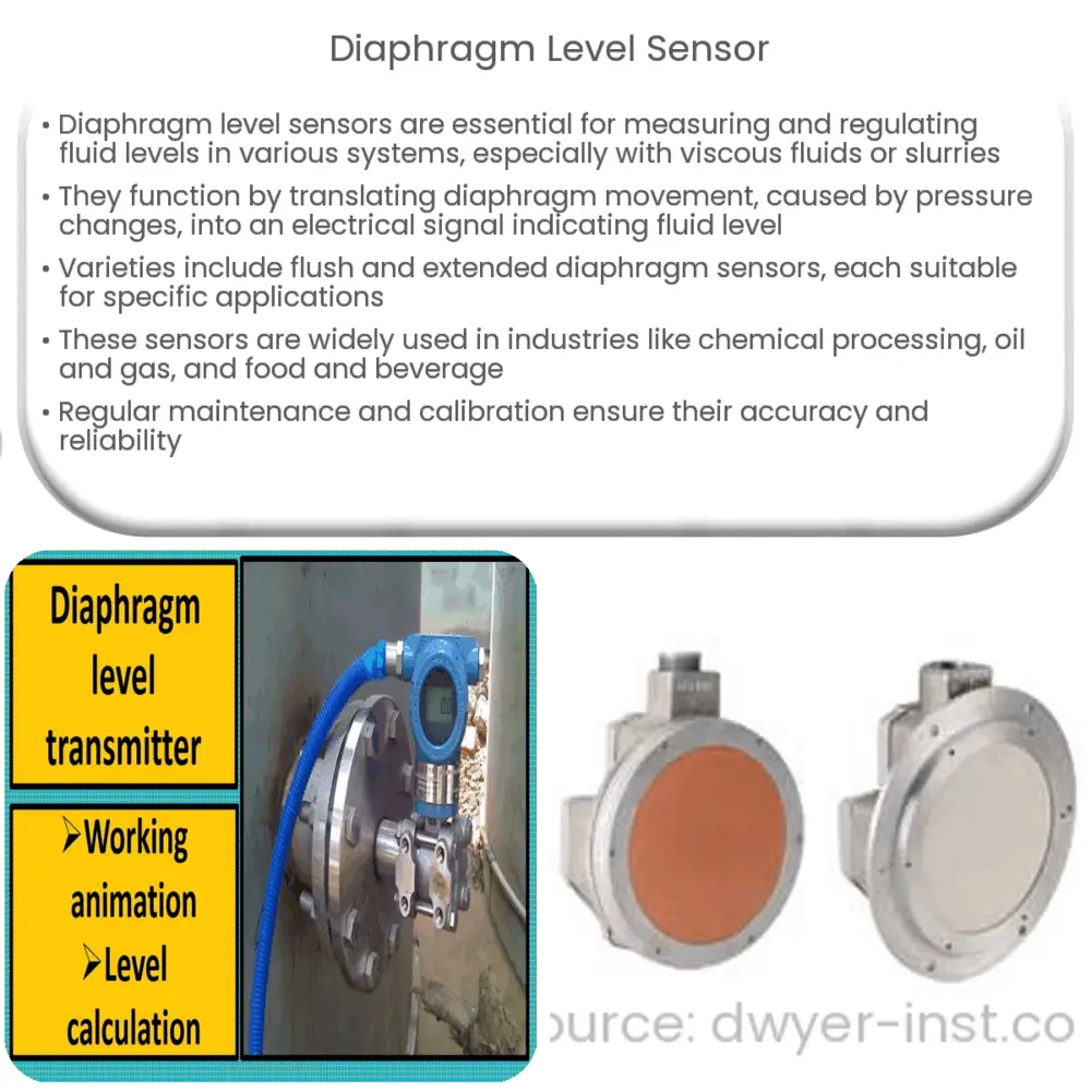Diaphragm level sensor