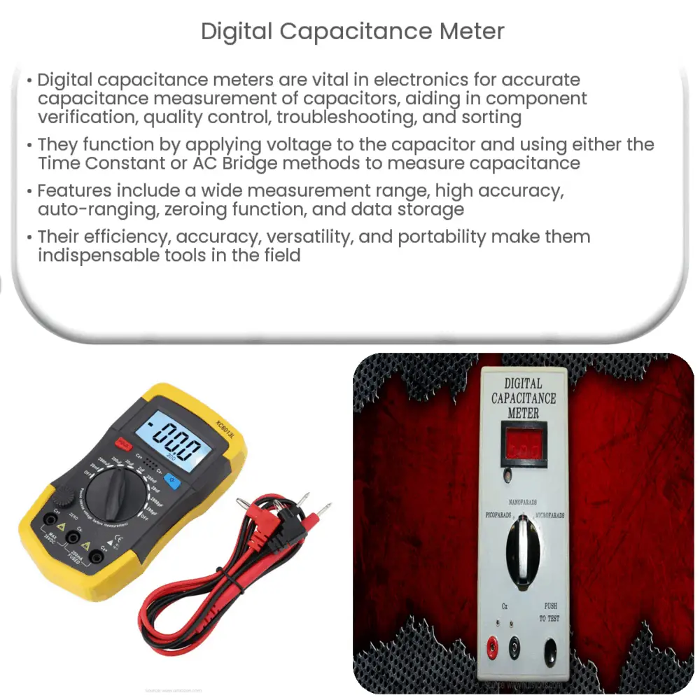 Digital capacitance meter