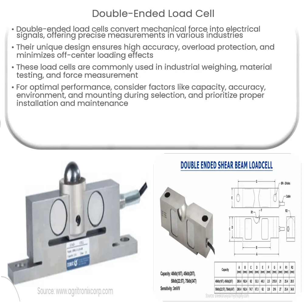 Double-ended load cell