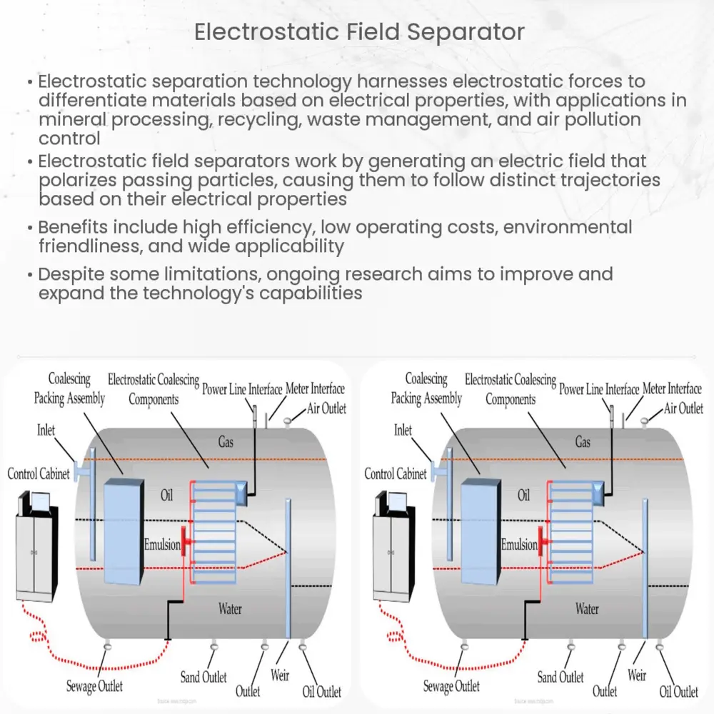 Electrostatic field separator