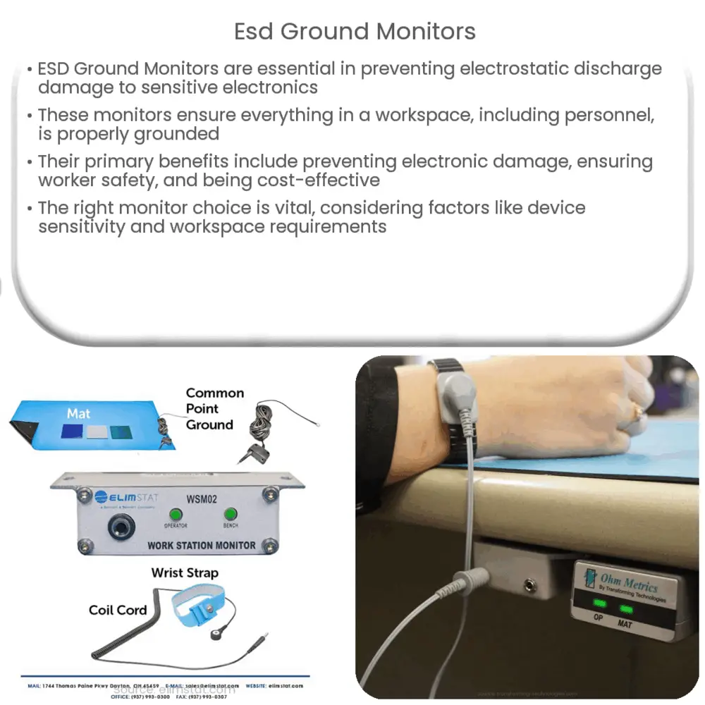 ESD Ground Monitors How it works, Application & Advantages