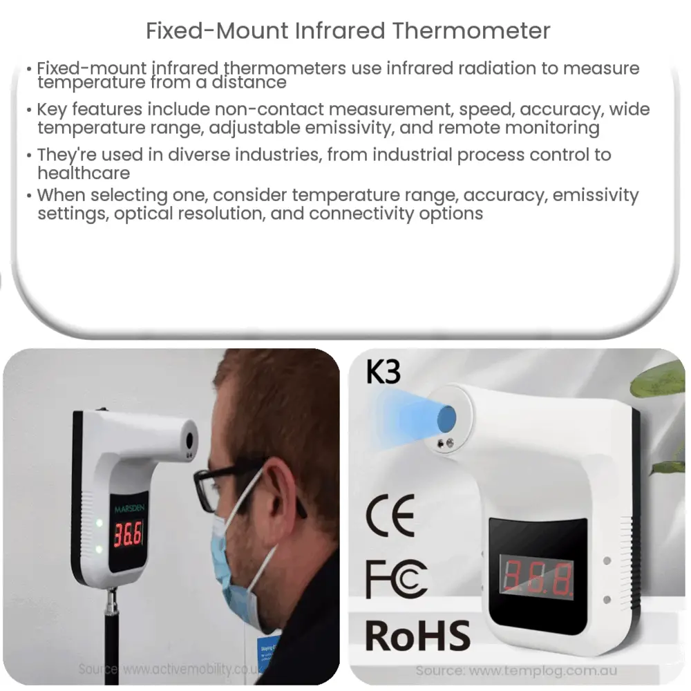 Fixedmount infrared thermometer How it works, Application & Advantages
