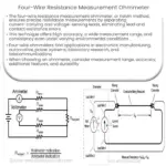 Four-wire resistance measurement ohmmeter