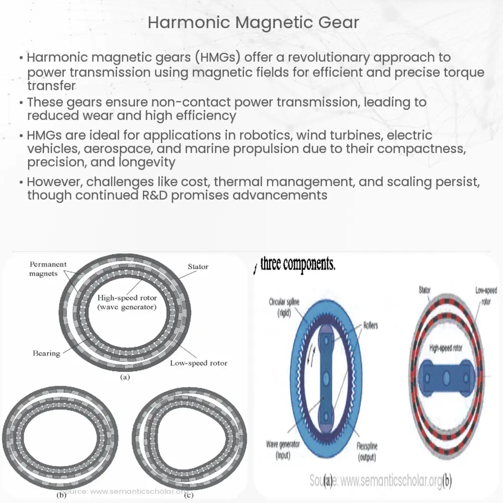 Harmonic magnetic gear