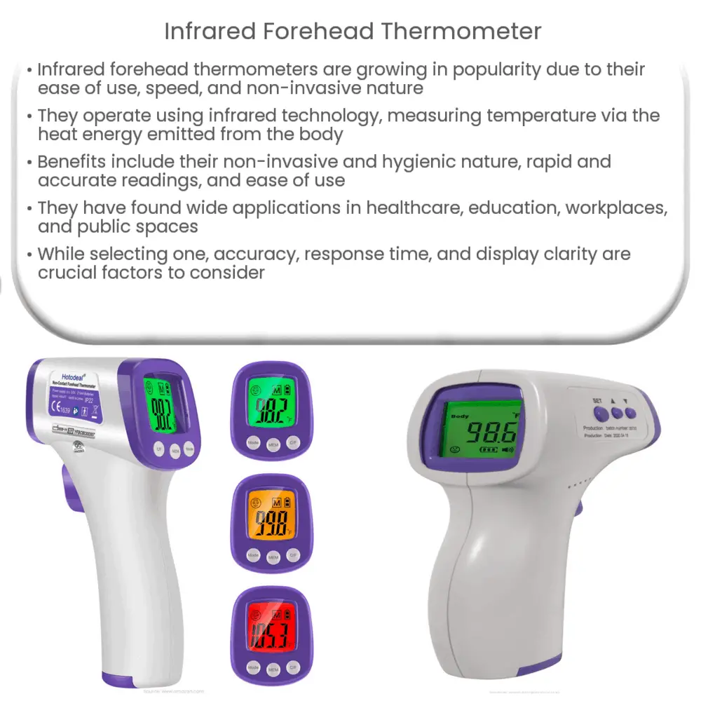 Infrared forehead thermometer