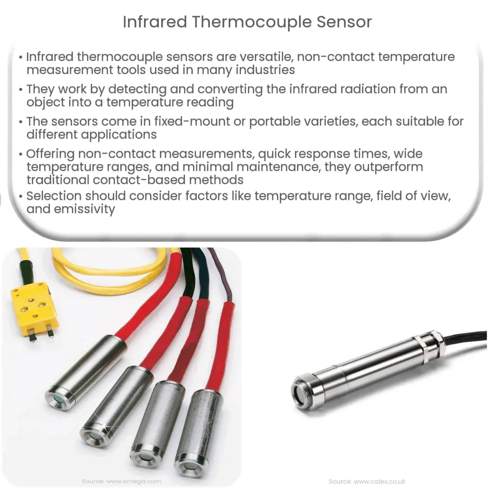 Infrared thermocouple sensor