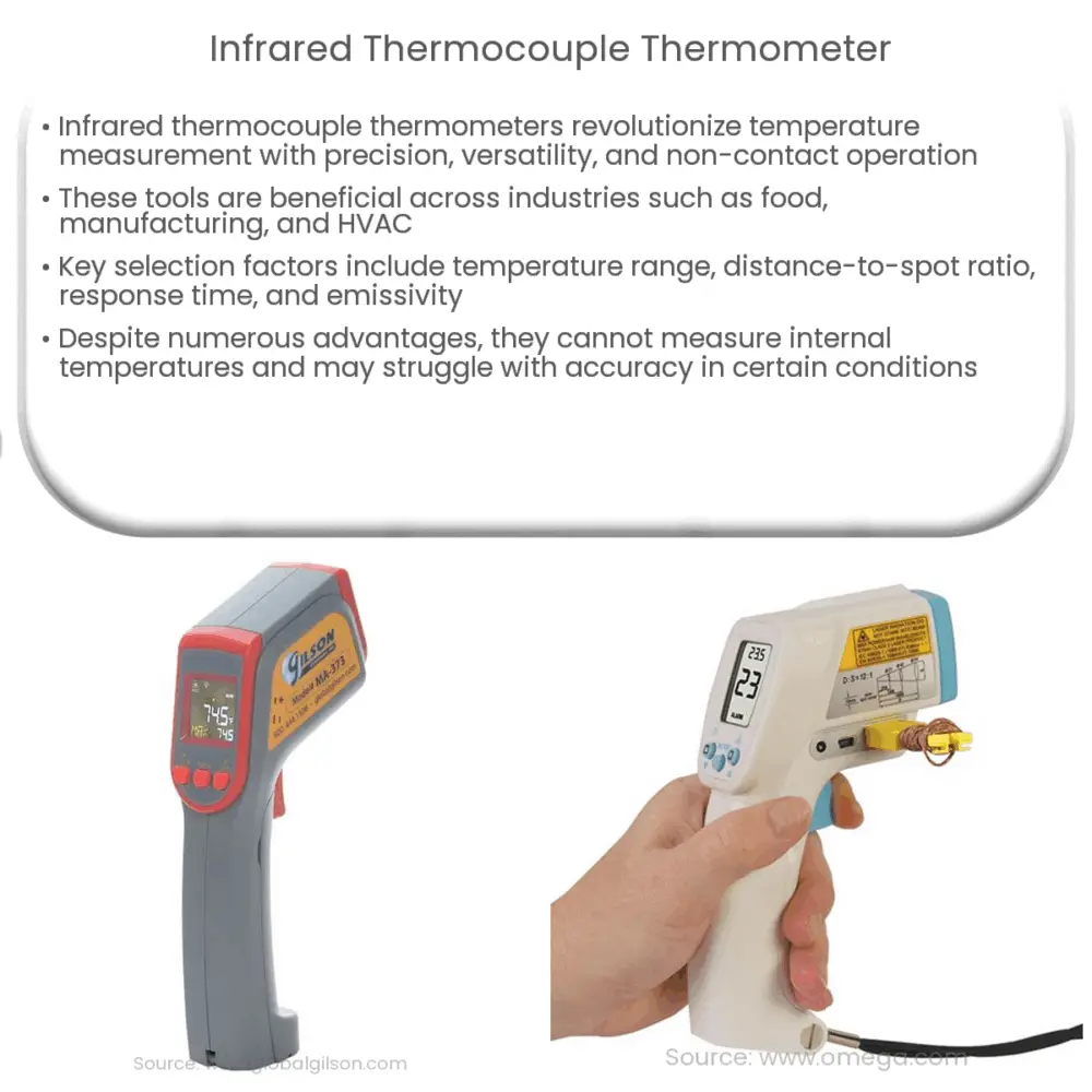 Infrared thermocouple thermometer