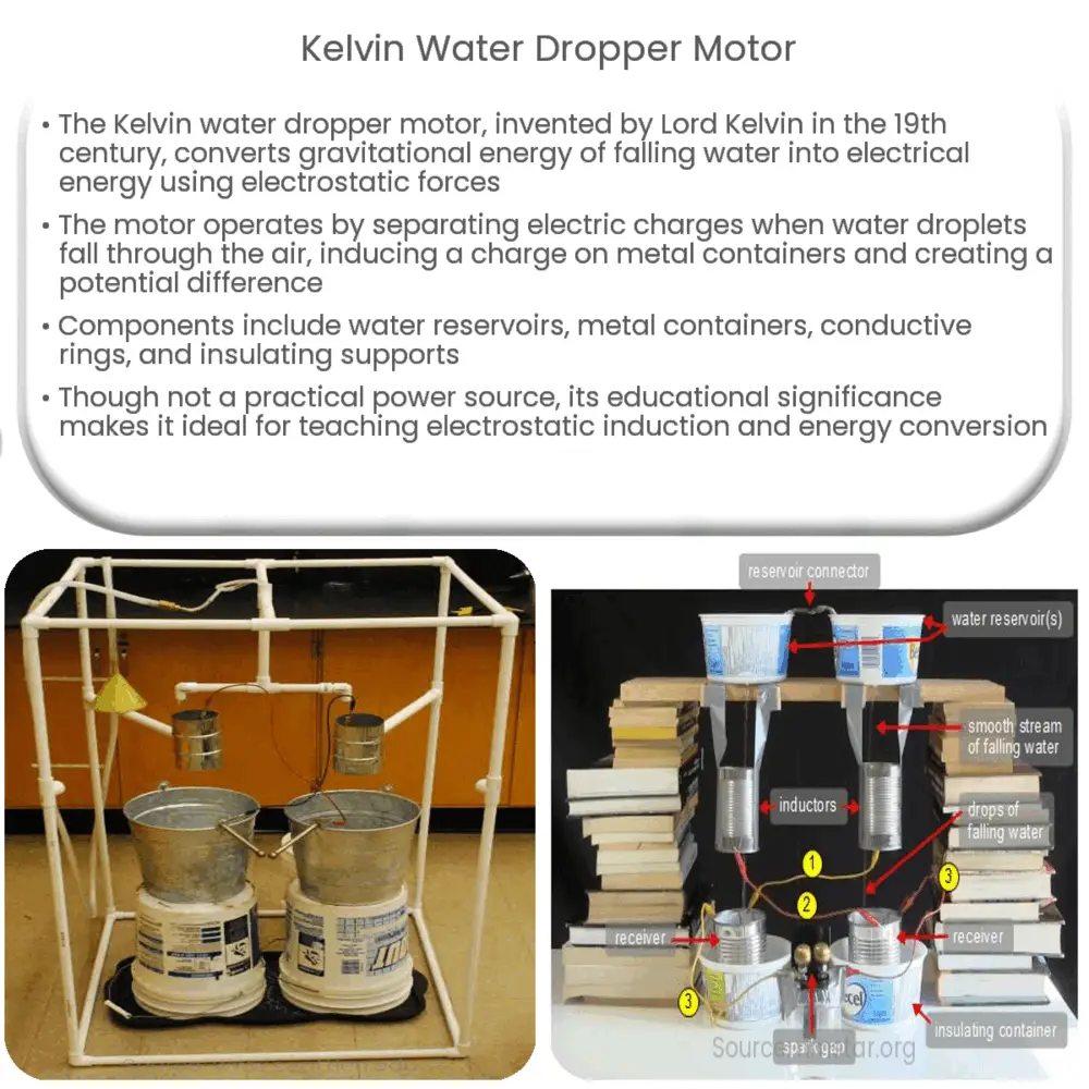 Kelvin water dropper motor