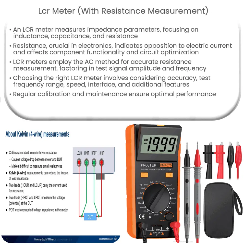 LCR meter (with resistance measurement)  How it works, Application &  Advantages