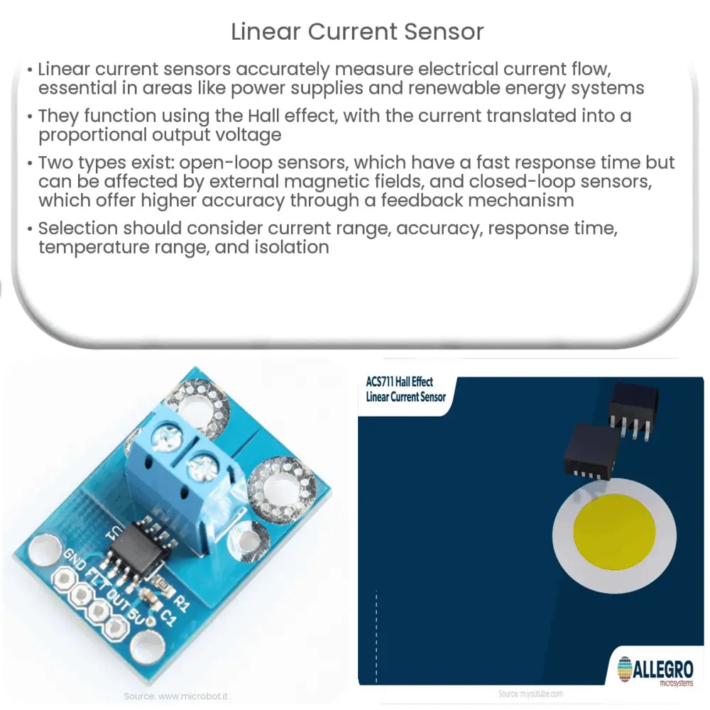 Linear current sensor How it works, Application & Advantages