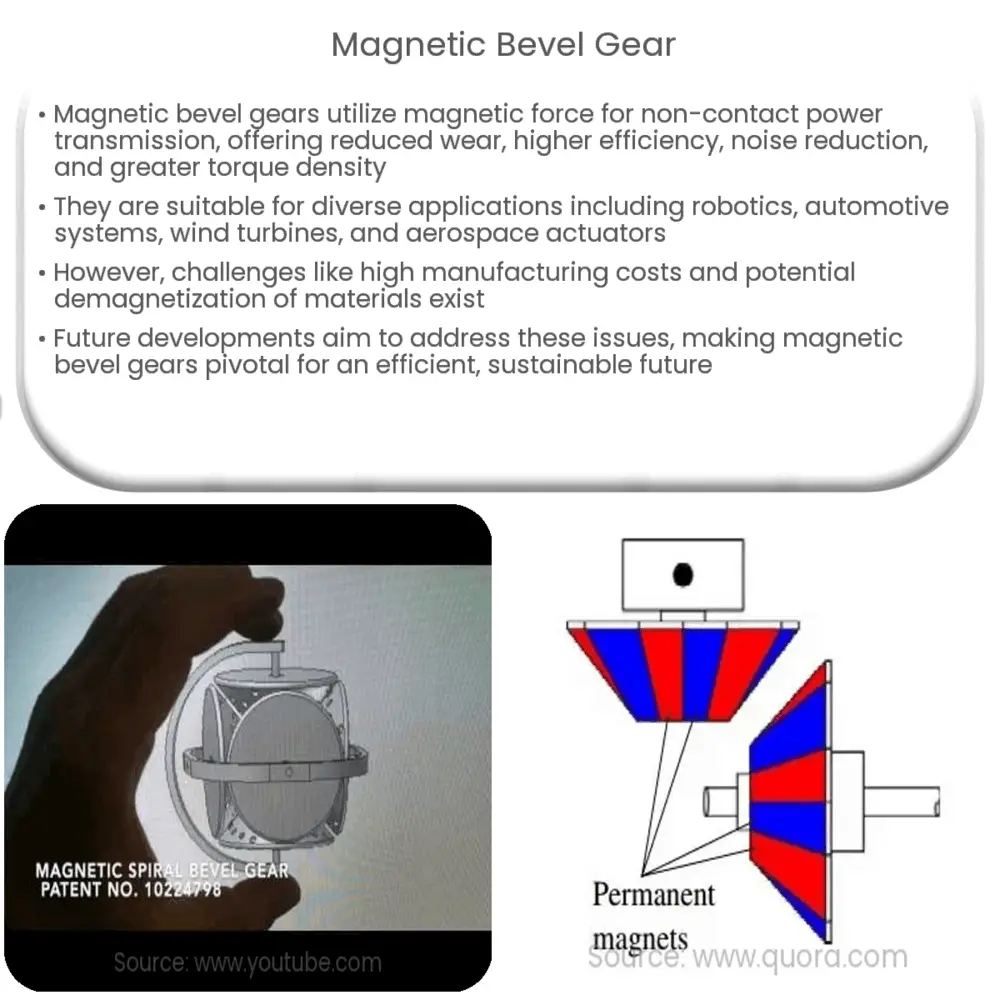 Magnetic bevel gear