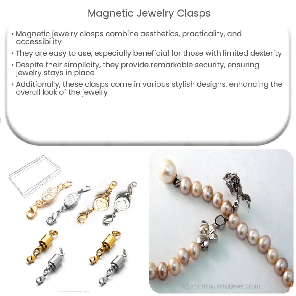 39-418-1 White Plated Jewelry Clasp, Magnetic - Rings & Things