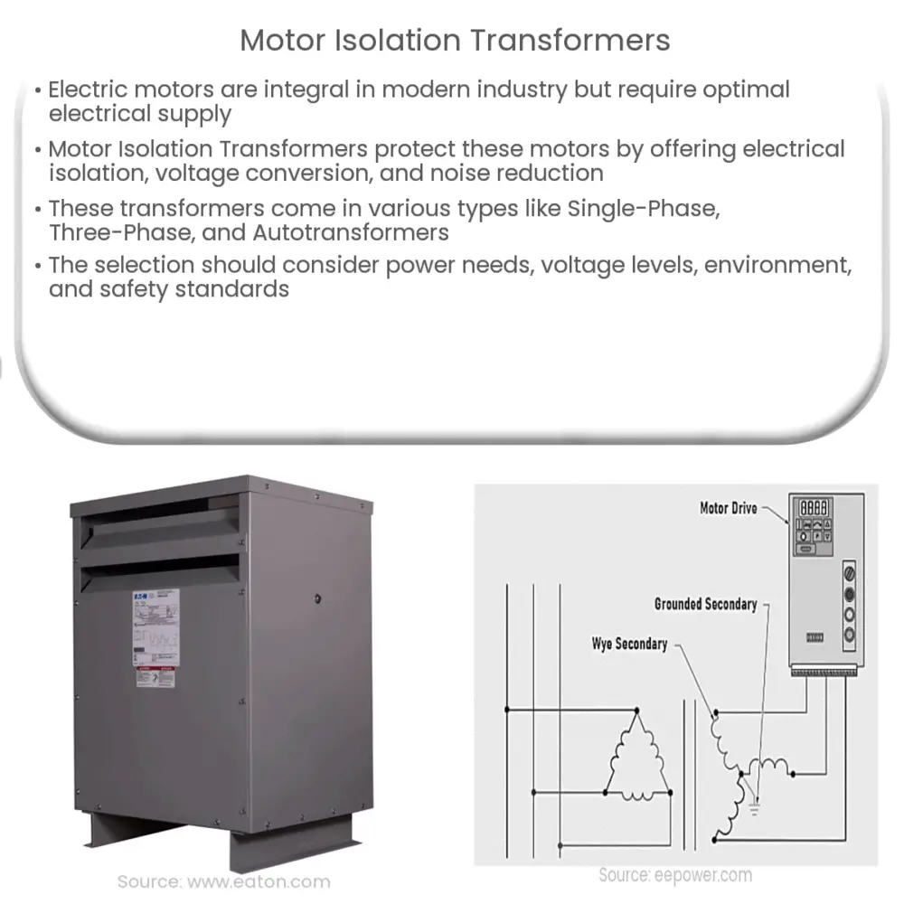 Motor Isolation Transformers