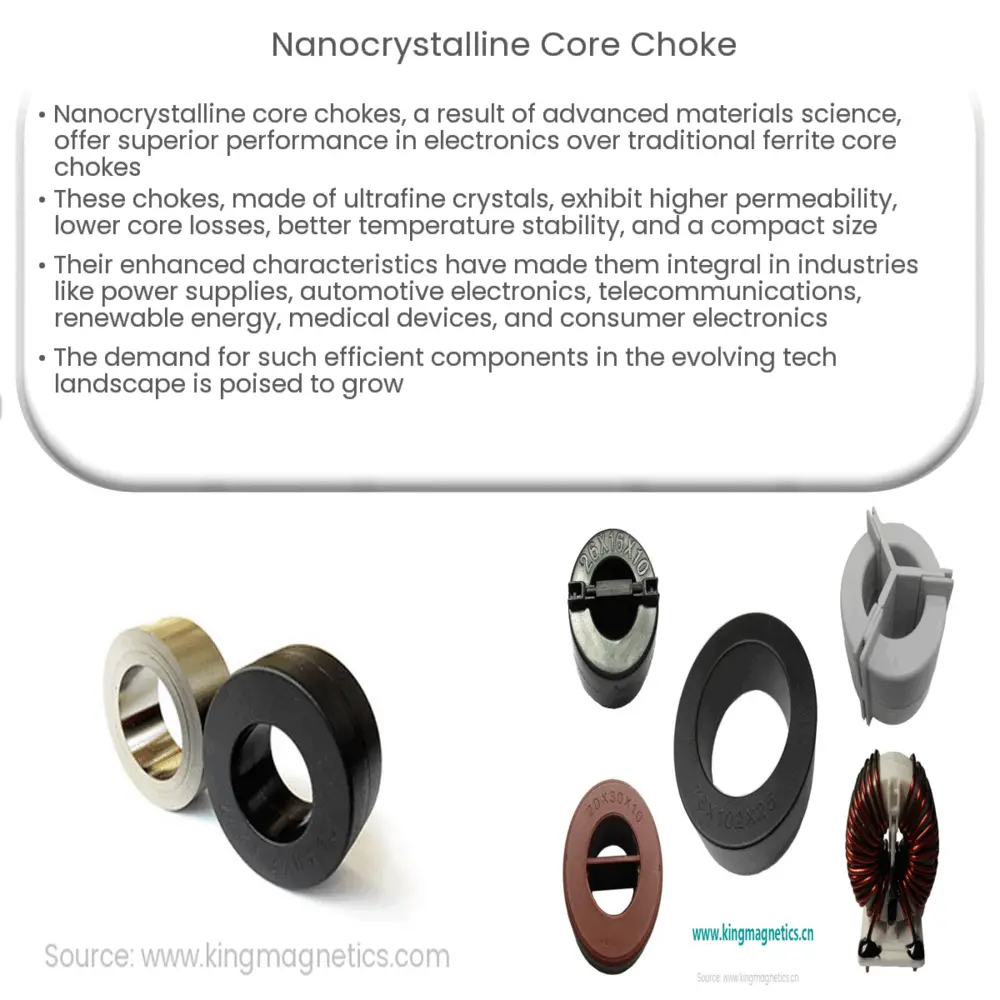 Nanocrystalline core choke