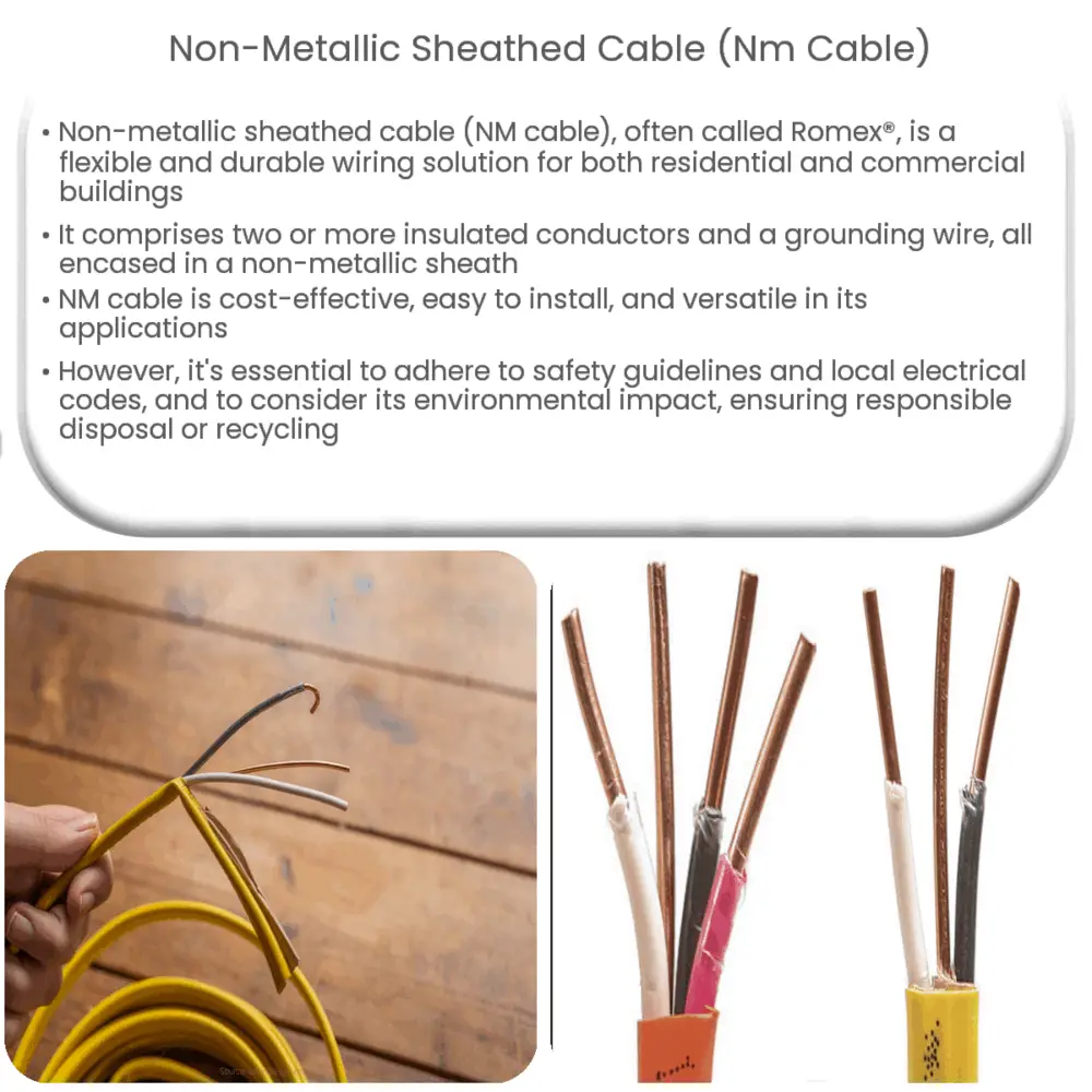 Non-metallic sheathed cable (NM cable)