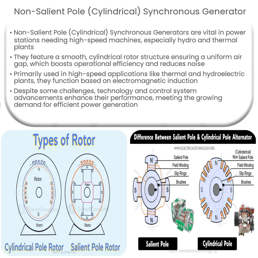 Non-Salient Pole (Cylindrical) Synchronous Generator