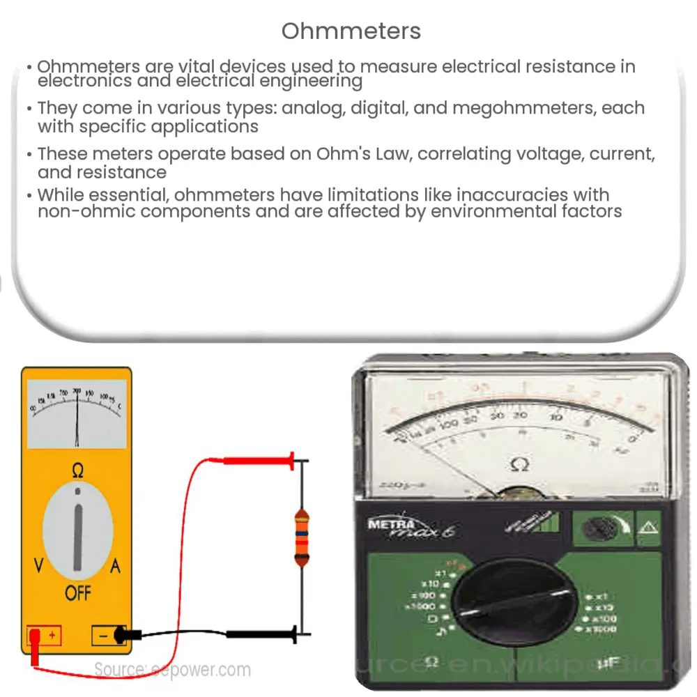 What is an Ohmmeter? Circuit Working, Types, and Applications