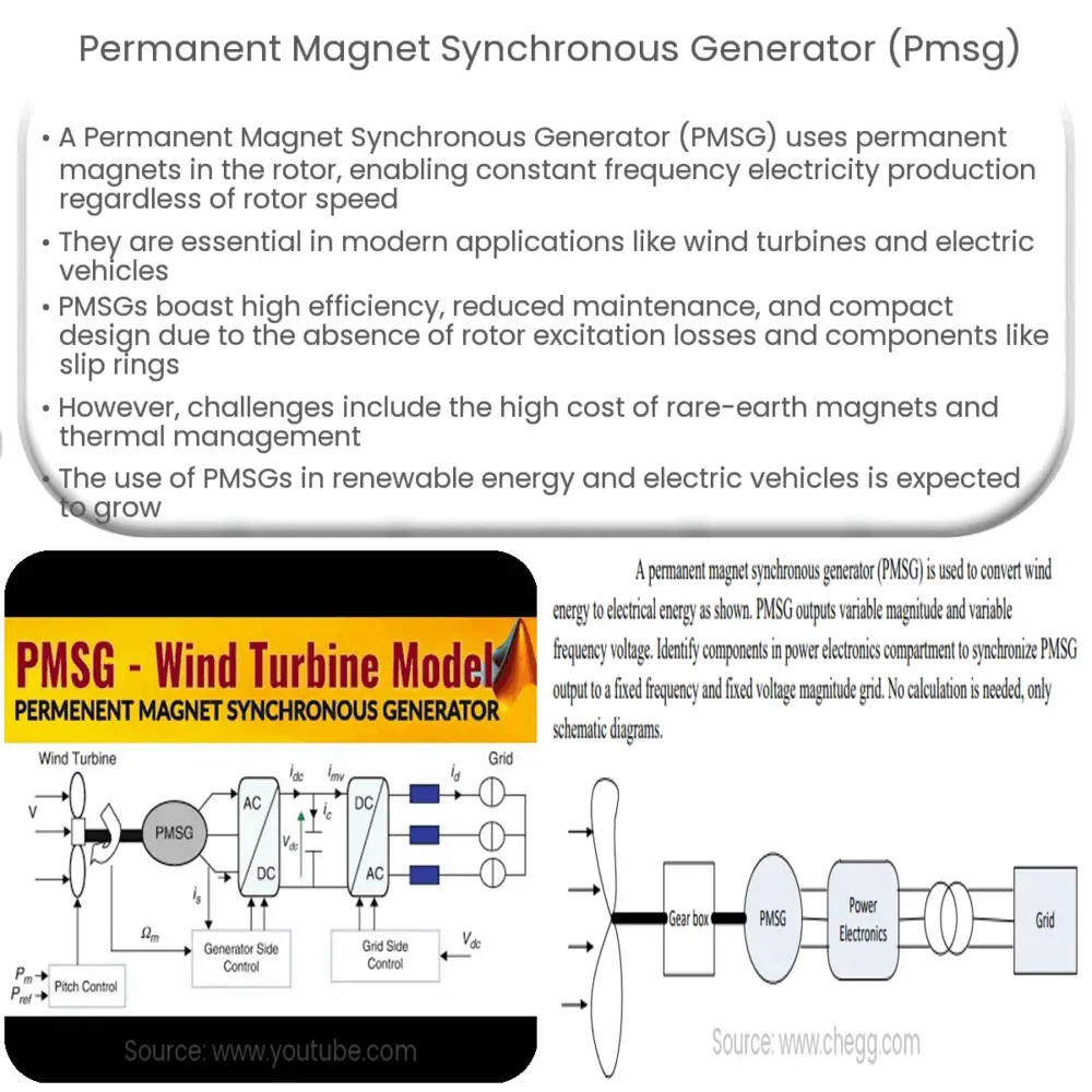 Diagram of permanent magnet synchronous generator