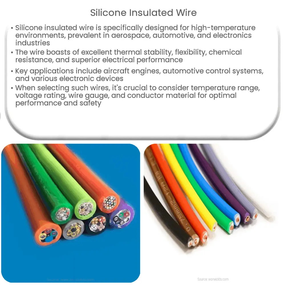 Silicone insulated wire