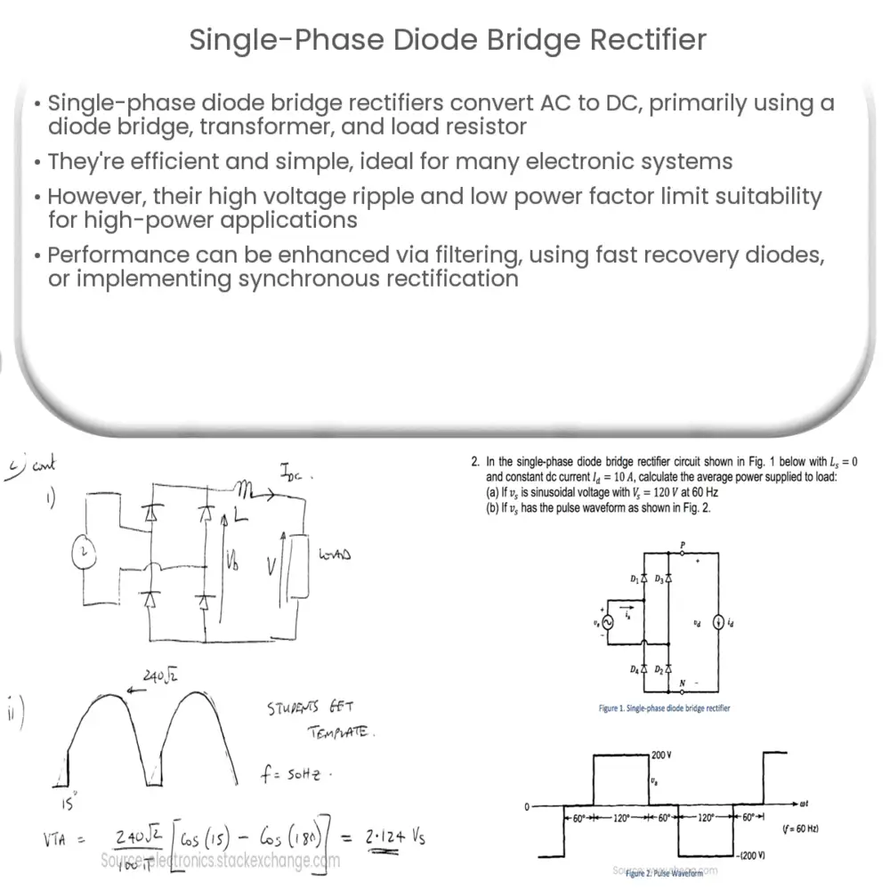 Single-phase diode bridge rectifier