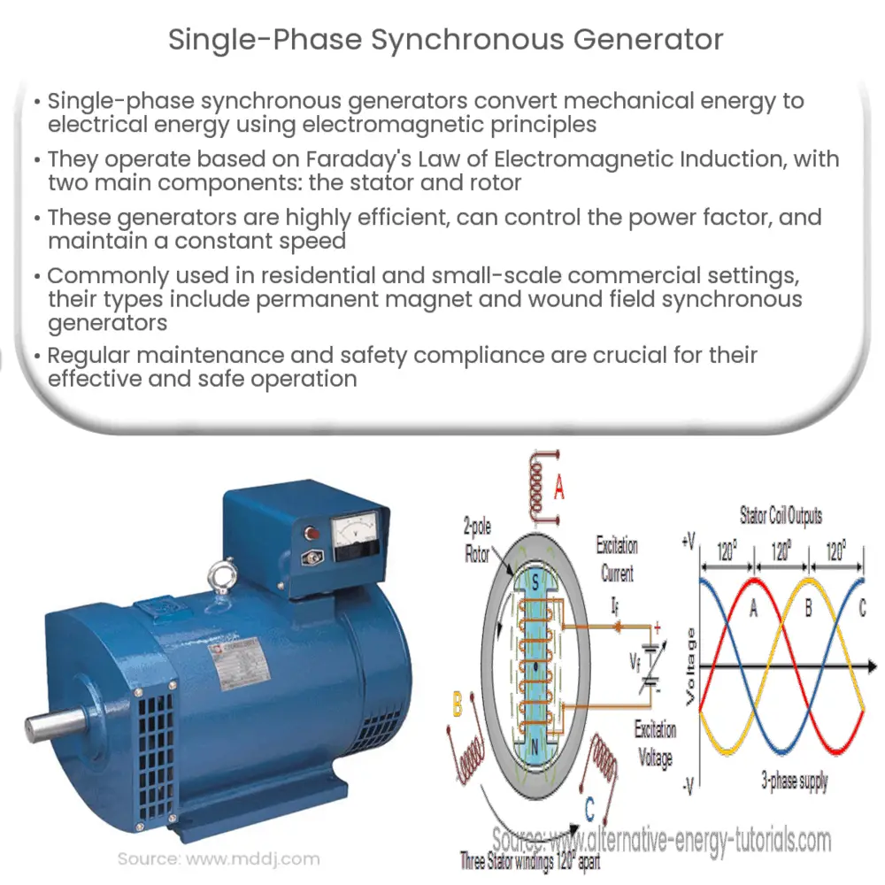 Diagram of permanent magnet synchronous generator