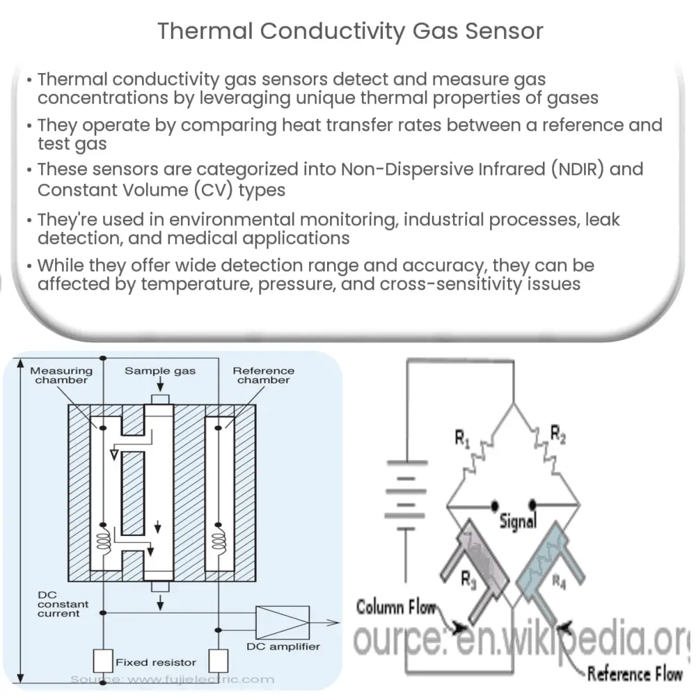 Thermal conductivity gas sensor