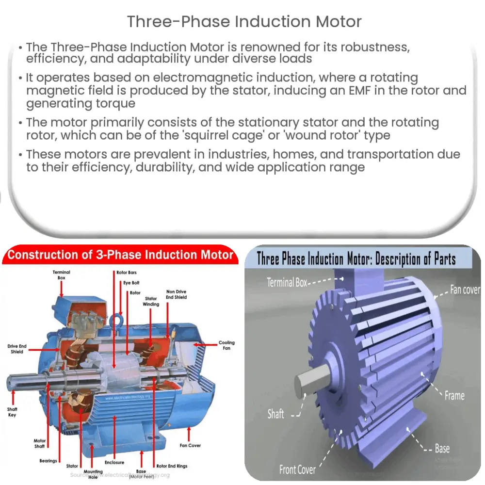 Three-Phase Induction Motor  How it works, Application & Advantages