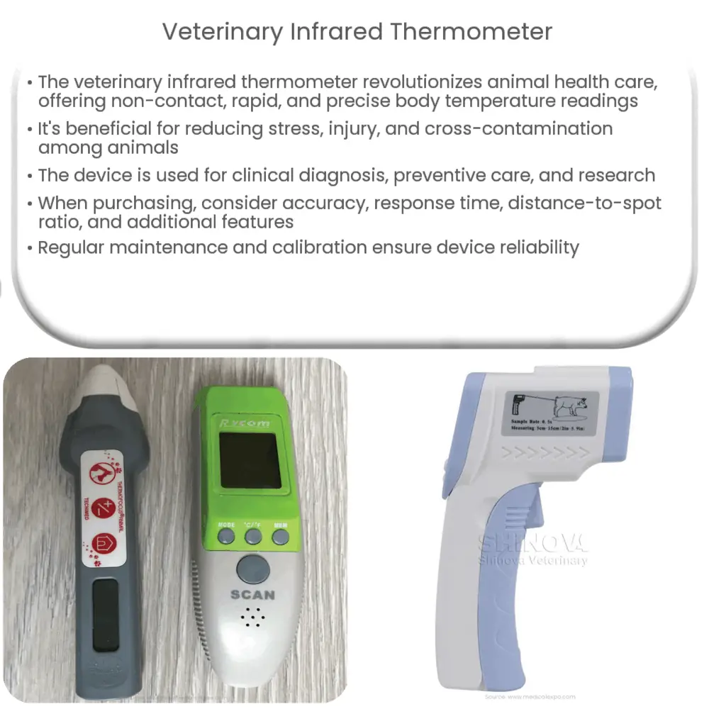 Veterinary infrared thermometer