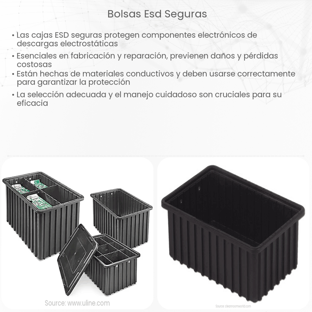 Bolsas ESD seguras