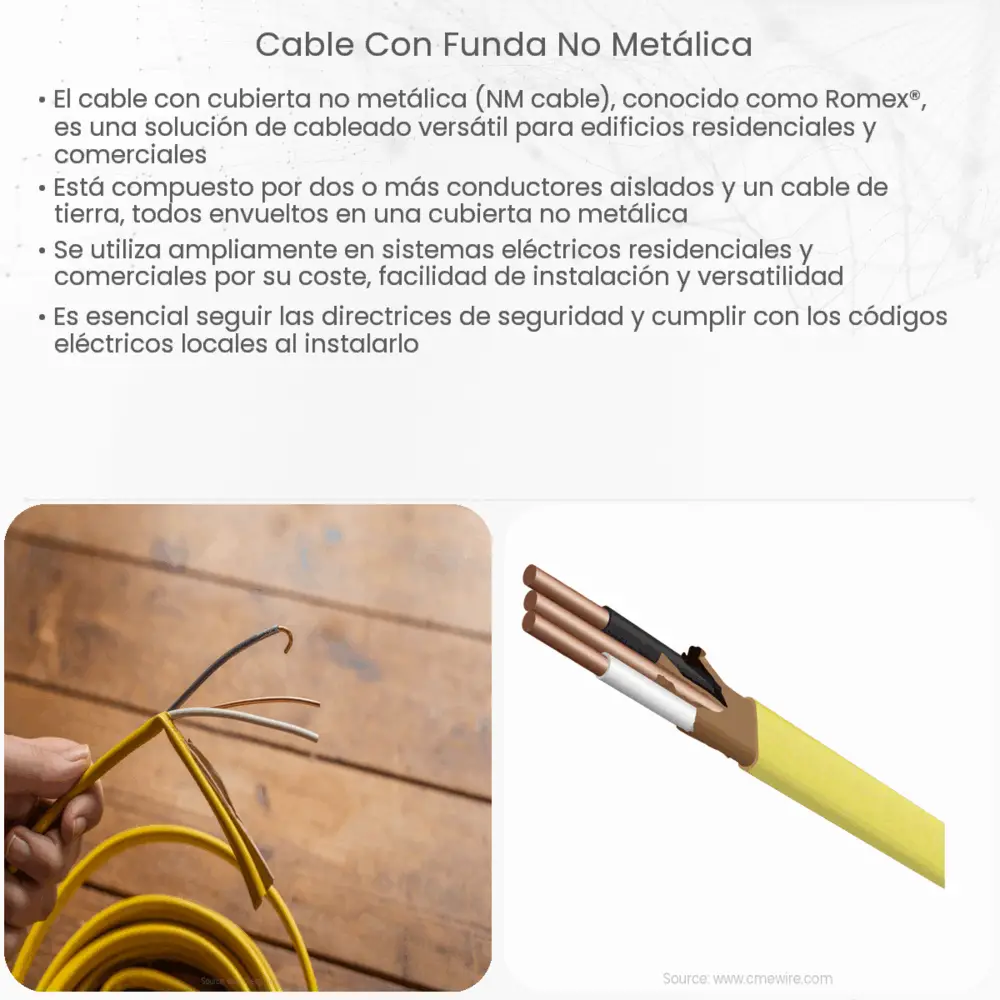 Cable con funda no metálica