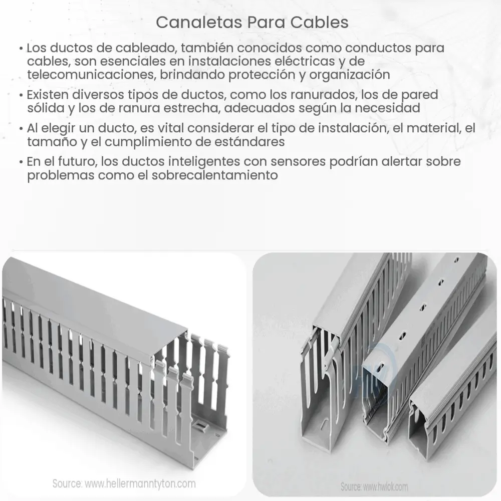 Canaleta de cables, Canaleta de colocación de cables, Manejo de cables