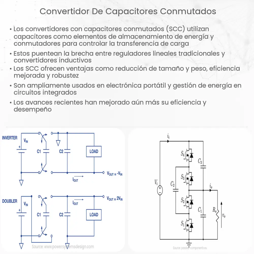Convertidor de capacitores conmutados