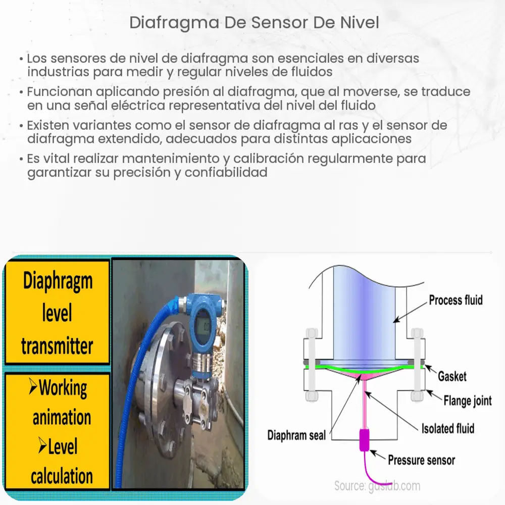 Diafragma de sensor de nivel