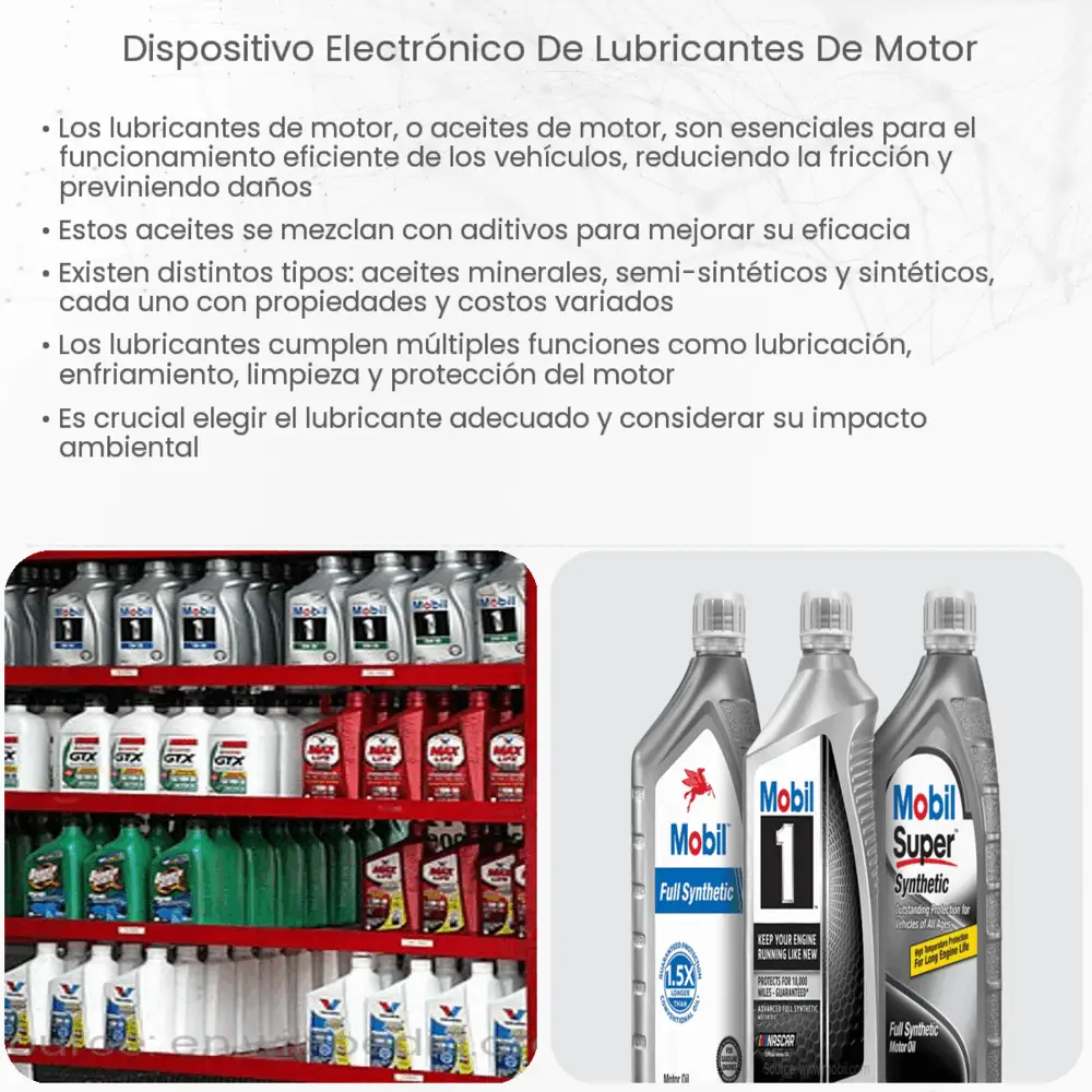 Dispositivo electrónico de lubricantes de motor