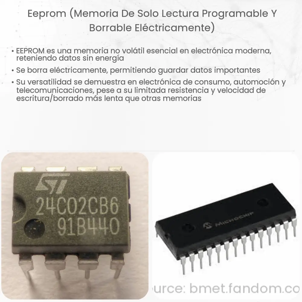 EEPROM (Memoria de solo lectura programable y borrable eléctricamente)