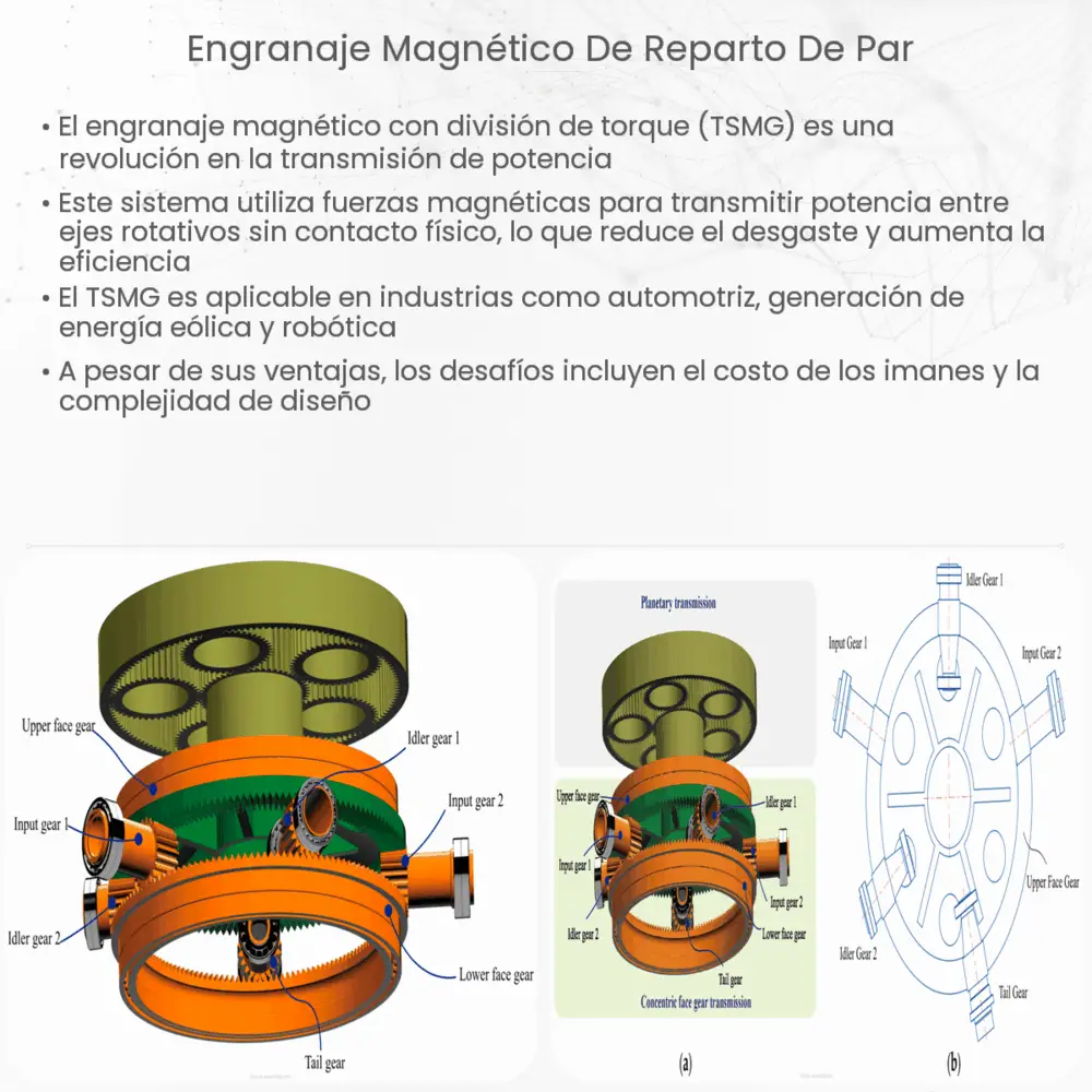 Engranaje magnético de reparto de par